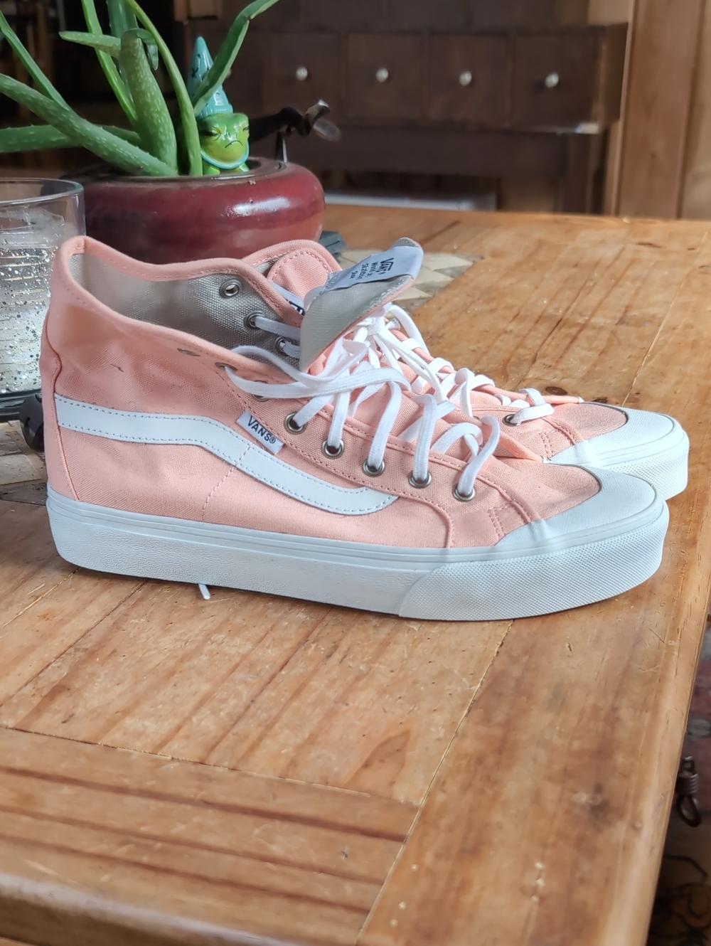 Vans Peach High-Top Canvas Sneakers